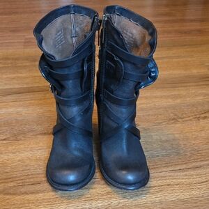 Freebird "Baker" Black Strappy Boots
